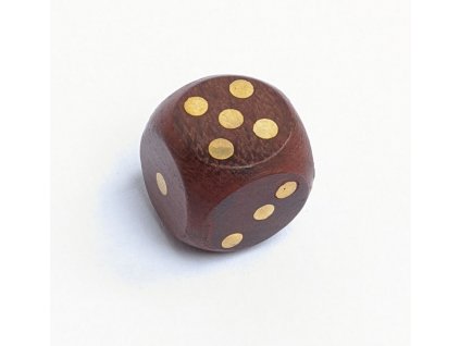 Hrací kostky dřevěné v kulaté dóze s víčkem 7,5 cm