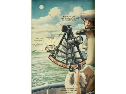 Sextant mosazný 23 x 23,5 cm 8202S