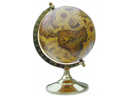 Glóbus zeměpisný retro 15 cm