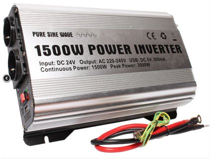 Měnič 24V/230V 1500W (3000W) čistá sinusovka