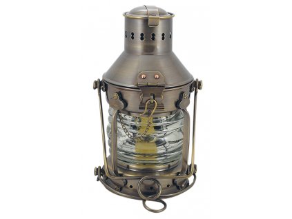 Petrolejová lampa námořnická kotevní - mosaz antik 8538