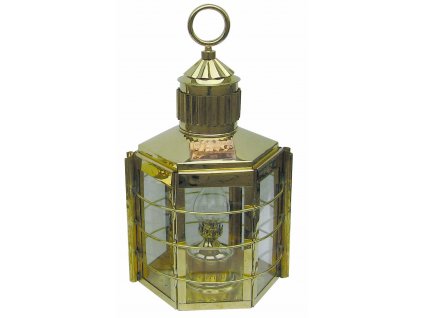 Petrolejová lampa námořnická mosazná - clipper 33 cm