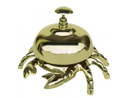Stolní zvonek - recepce - mosazný - krab Ø 13 cm 9257