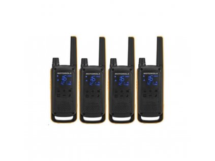 Motorola vysílačka TLKR T82 Extreme Quadpack (4 ks, dosah až 10 km), IPx4, černo/žlutá