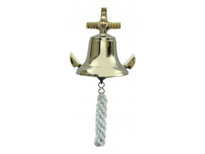 Lodní zvon mosazný s kotvou Ø 12 cm 1530