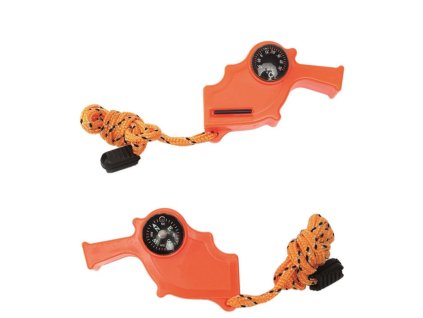 Píšťalka SAFETY 4v1 ORANŽOVÁ
