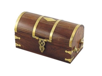 Dřevěná truhla námořnická rustikální 38 cm