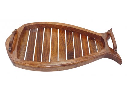 Podnos dřevěný námořnický - ryba 47 cm