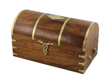 Dřevěná truhla námořnická rustikální 46 cm