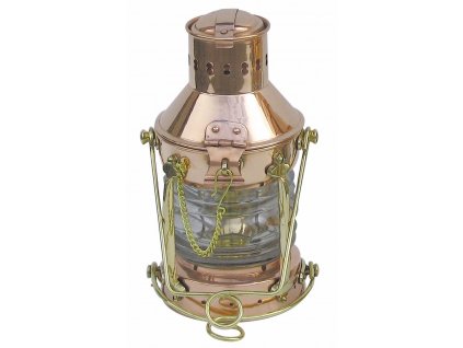 Petrolejová lampa námořnická kotevní - měděná