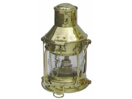 Petrolejová lampa námořnická kotevní - mosazná