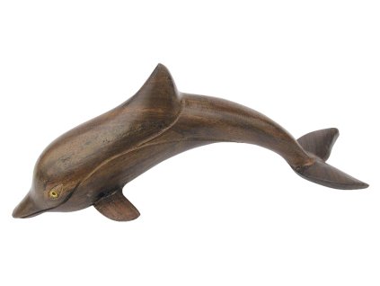 Dřevěná figurka soška delfín 20 cm