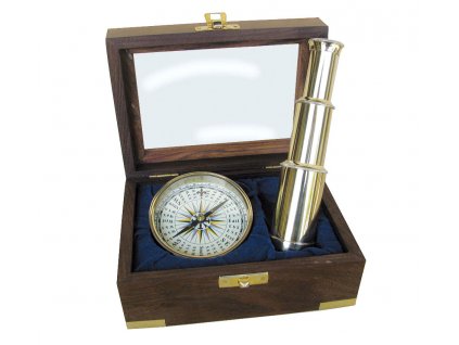 Námořní set dalekohled a kompas 9299