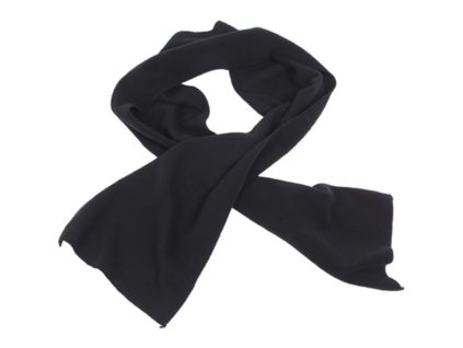 Šála fleece 160x25 cm ČERNÁ