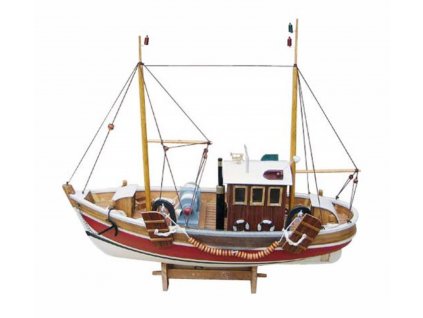 Model malé rybářské lodě 45 cm