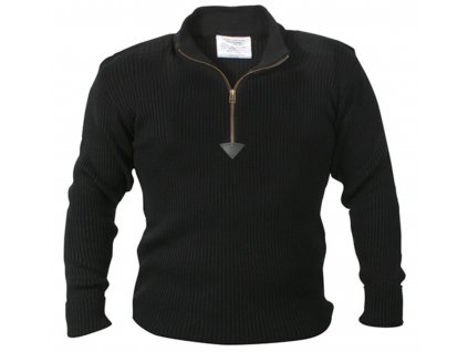 Svetr ACRYLIC COMMANDO 1/4 zip ČERNÝ