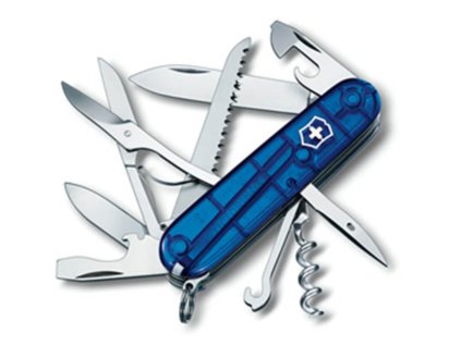Nůž Victorinox HUNTSMAN 91mm MODRÝ transparentní