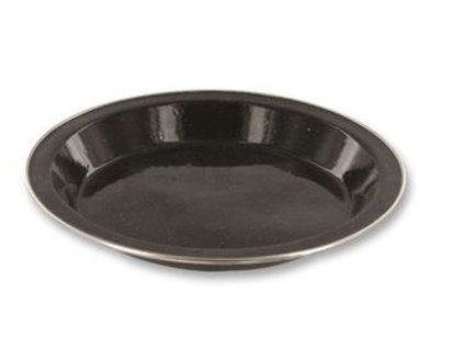 Talíř plechový hluboký smaltovaný ČERNÝ 25 cm