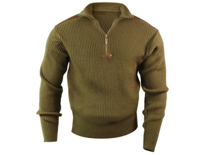 Svetr ACRYLIC COMMANDO 1/4 zip zelený