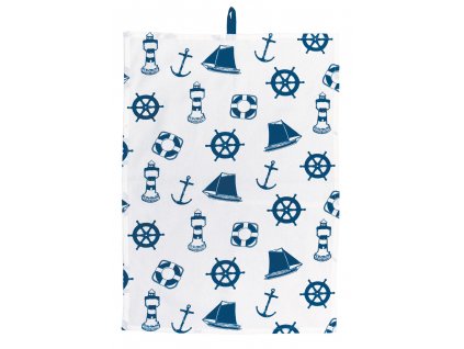 Kuchyňský ručník MARITIME námořnický s kotvami