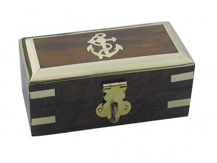 Dřevěná truhla - box s kotvou 10 cm
