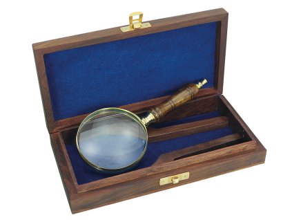Lupa délky 18 cm v dřevěném boxu 8029
