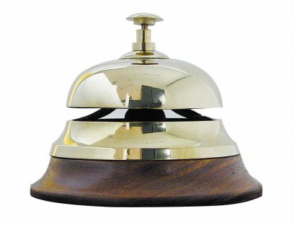 Stolní zvonek - recepce - mosazný Ø 13 cm 7040