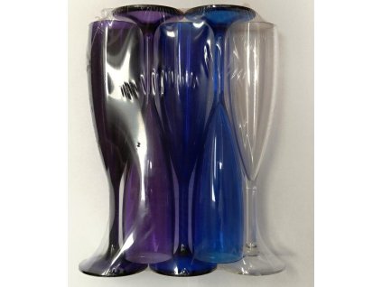 Nerozbitná sklenice - Flute Big 16 cl - 5ks set barva