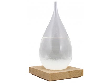 Bouřková sklenička - Stormglas ve tvaru kapky s LED osvětlením 21 cm 5978