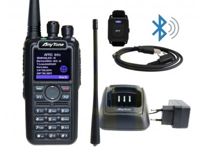 ANYTONE AT-D878UV II PLUS GPS BT APRS receiver USB kabel 3100mAh baterie