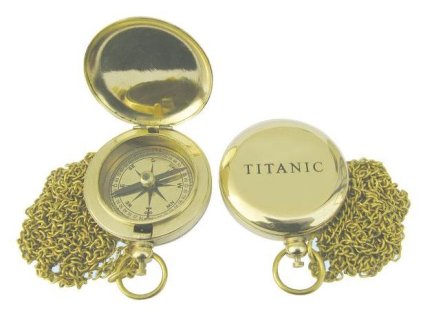 Kompas do kapsy s řetízkem 5 cm Titanic