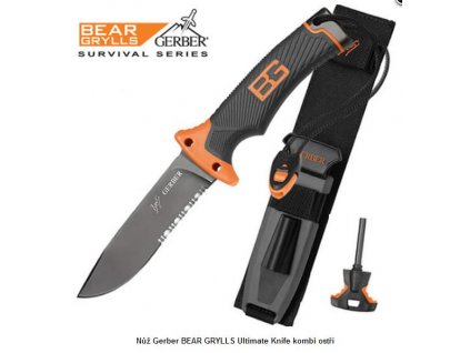 Gerber Bear Grylls Ultimate Knife kombi ostří