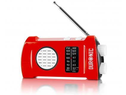 Duronic Ecohand - nouzové rádio AM/FM s dynamem a LED svítilnou