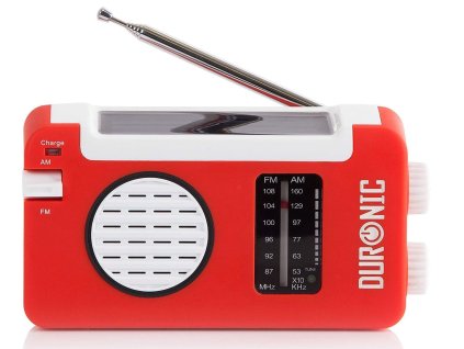 Duronic Hybrid - nouzové rádio AM/FM solární s dynamem a LED svítilnou