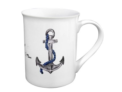 Hrnek porcelánový s kresbou kotvy 3986