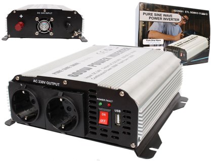 Měnič napětí 12V/230V sinus 600W