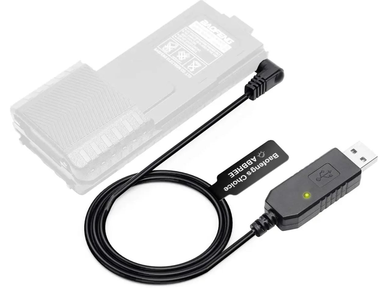 ABBREE USB nabíjecí kabel pro akumulátor Baofeng UV-5R 3800 mAh Li-Ion