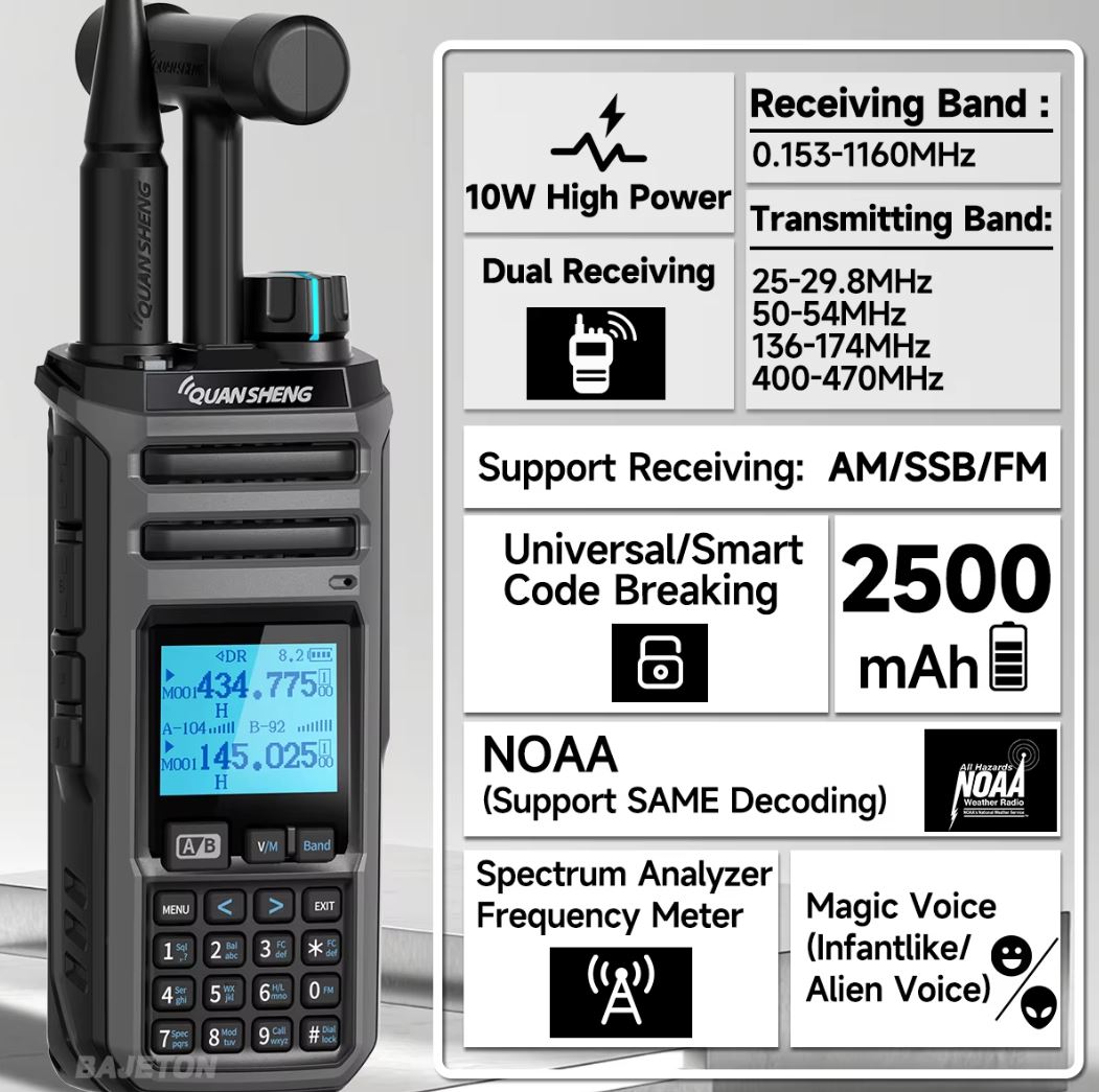 QUANSHENG TK11 (5) Taiko Kong , multi-band 10W radiostanice