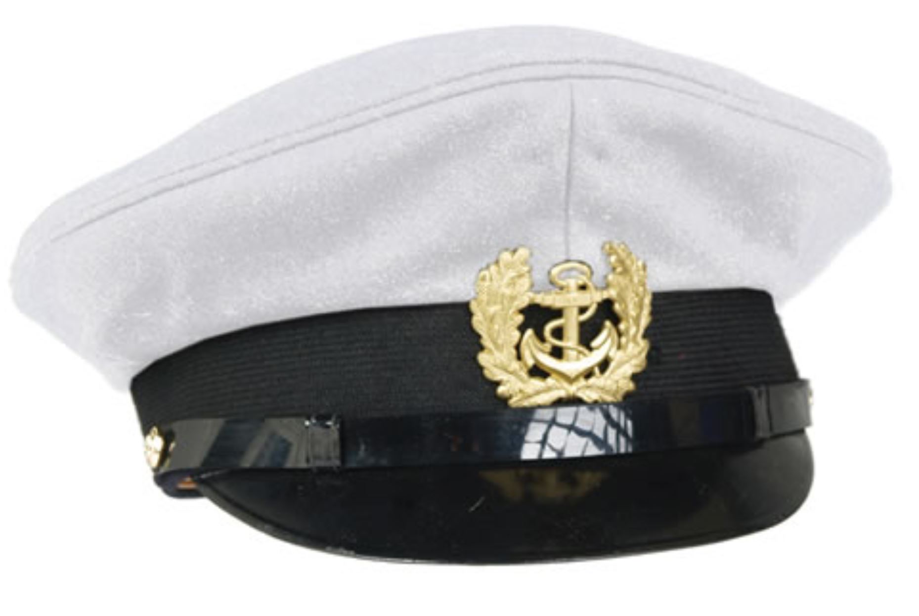 MIL-TEC Čepice BW Marine námořnická kapitánská s odznakem BÍLÁ Barva: Bílá, Velikost: 56