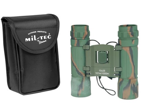 MIL-TEC Dalekohled 10x25 skládací Barva: Woodland