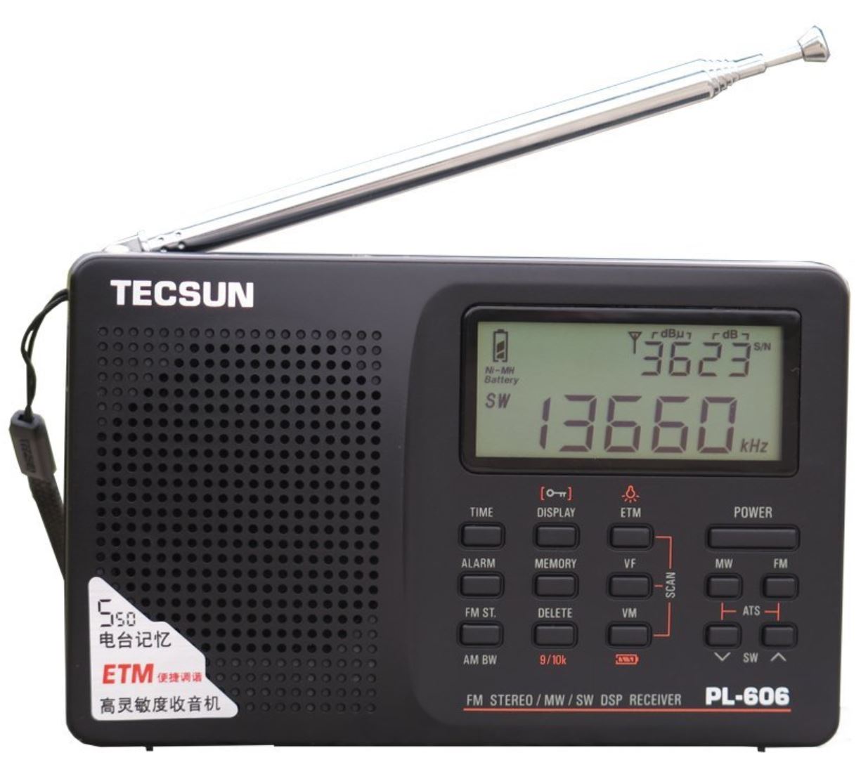 Tecsun PL-606 přijímač