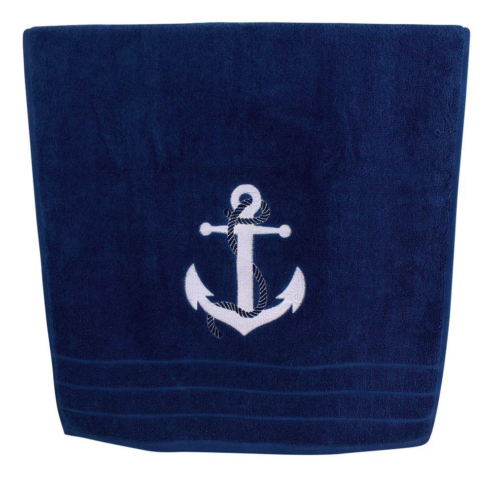 SEA CLUB Ručník námořnický s kotvou 50 x 100 cm tmavě modrý 3612