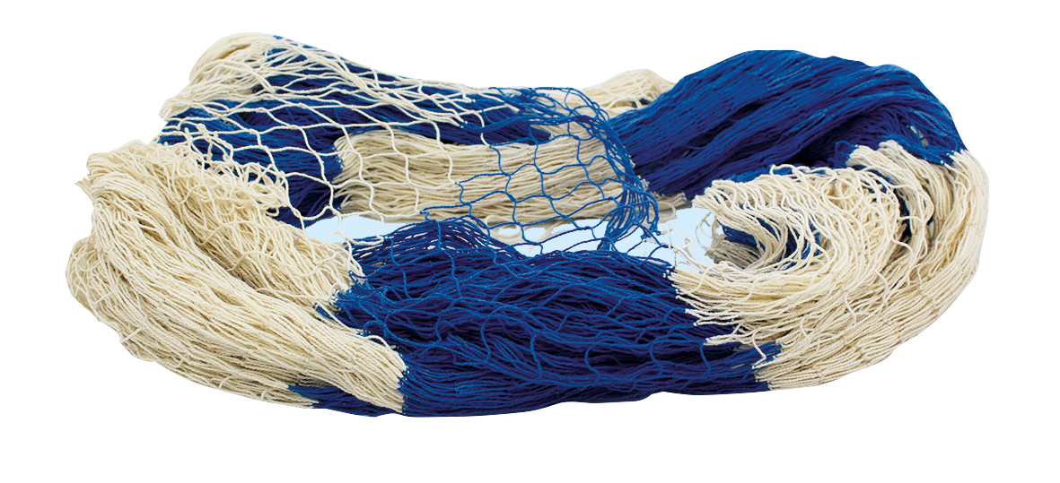 SEA CLUB Rybářská síť přírodní / modrá 200 x 400 cm 5932