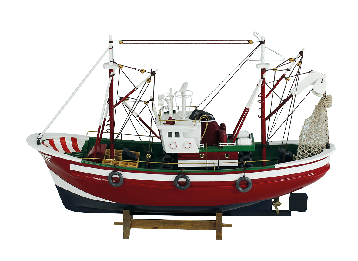 SEA CLUB Model červené rybářské lodě 46 cm 5105