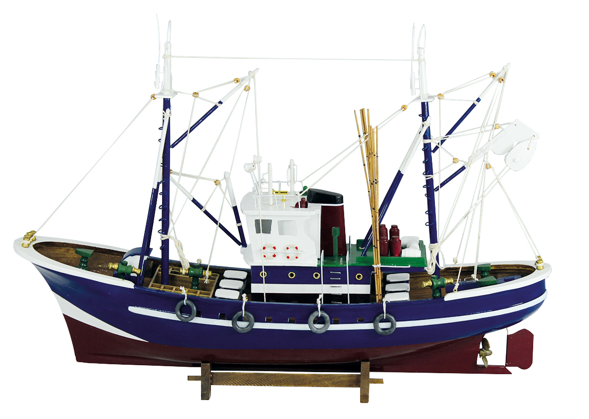 SEA CLUB Model modré rybářské lodě 58 cm 5106