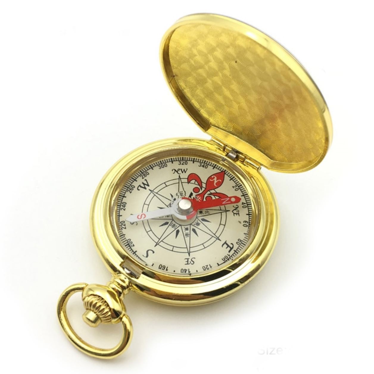 Šperky4U Zlacený kompas v uzavíratelném kovovém pouzdru BZ0004-GD