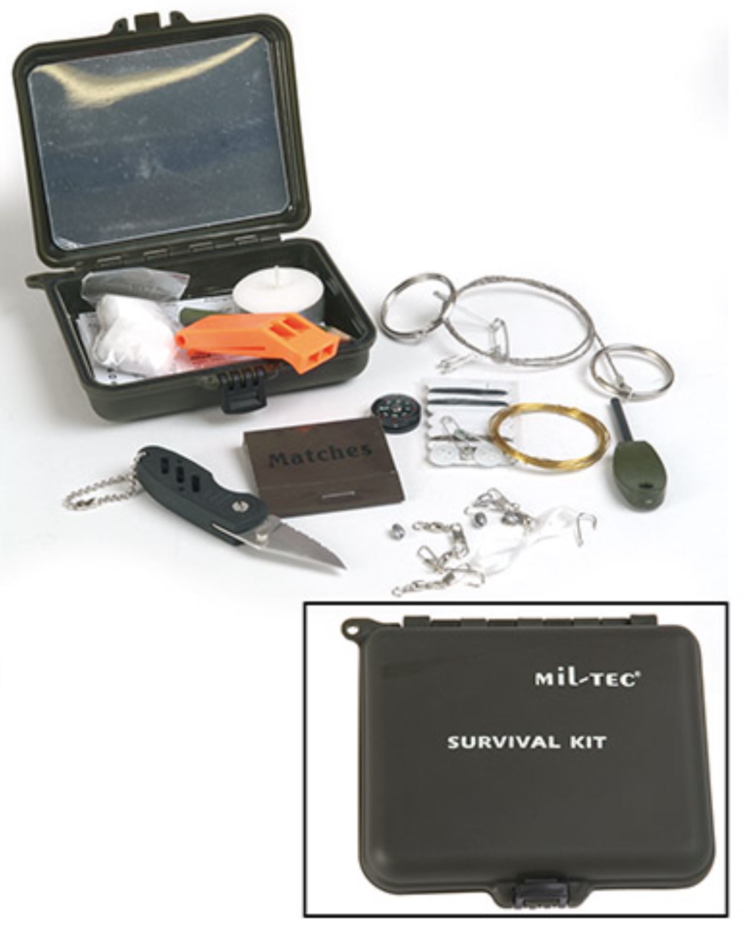 MIL-TEC Sada pro přežití KPZ SURVIVAL BOX plastový