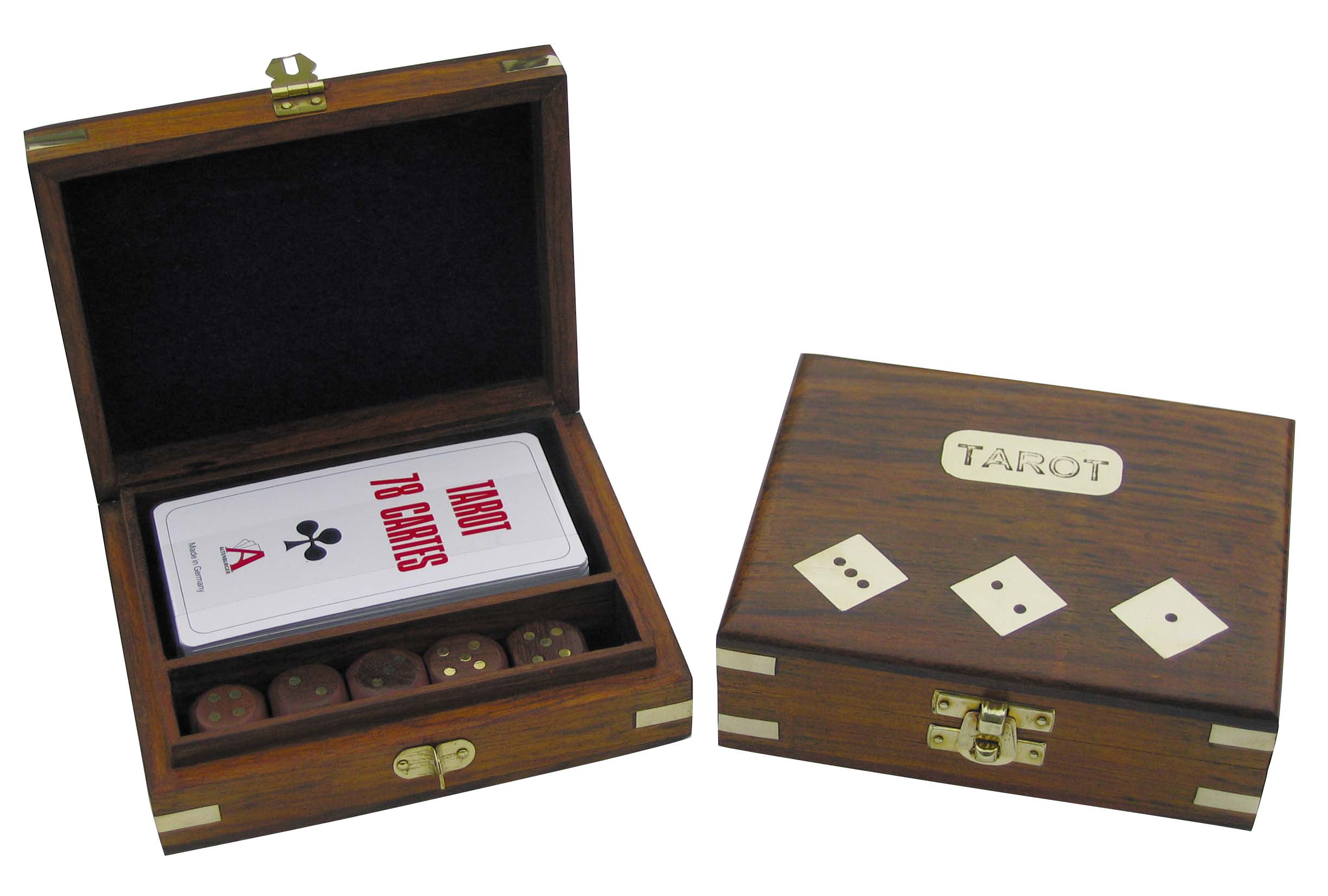 SEA CLUB Tarotové karty a kostky v dřevěné krabičce 9041