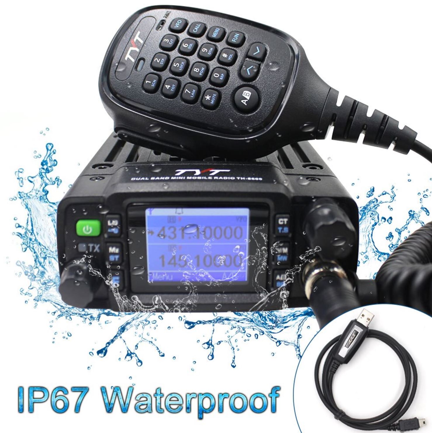 TYT TH-8600 mini IP67 voděodolná 25W dualband UHF/VHF