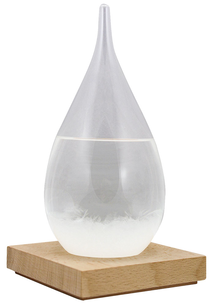 SEA CLUB Bouřková sklenička - Stormglas ve tvaru kapky s LED osvětlením 21 cm 5978